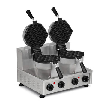 Çiftli Bubble Waffle Makinesi - Elektrikli - Zamanlayıcılı