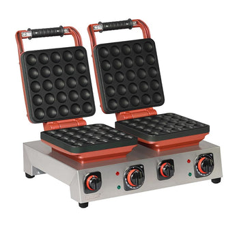 Çiftli Mini Top Waffle Makinesi - Elektrikli - Zamanlayıcılı