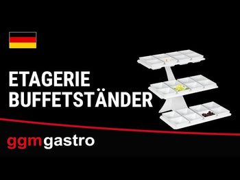 Etajer / Büfe Standı - Beyaz - 24 Melamin Kase Dahil - Köşeli