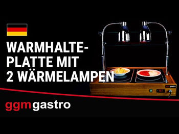 2 Isıtma Lambalı Sıcak Tutma Plakası - Ahşap Görünümlü