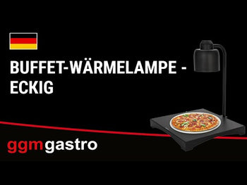 Kare Infrared (Kızılötesi) Büfe Isıtma Lambası - 250 Watt - Siyah