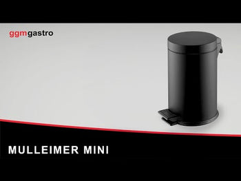 Mini Çöp Kutusu - 5 Litre - Pedallı - 8 Adet - Siyah