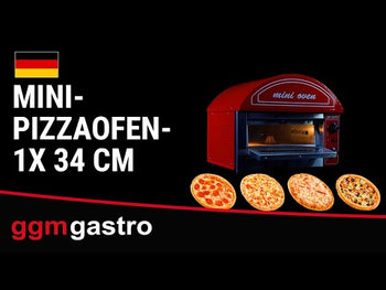 Elektrikli Mini Pizza Fırını - 1x34 cm - Manuel - (Kırmızı)