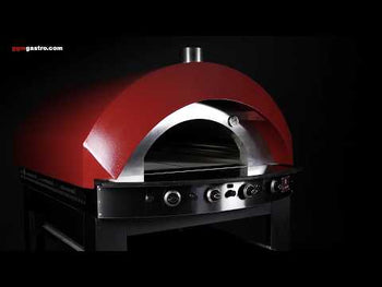 Gazlı Pizza Fırını - 12 x Ø30 cm - Manuel - Siyah - maks. 400°C