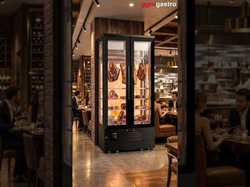 Dry Aged Et Yaşlandırma Dolabı - 1000x695x2150mm - Çift Cam Kapılı - Siyah
