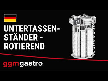Döner Fincan ve Fincan Tabağı Standı - Paslanmaz Çelik - Gümüş