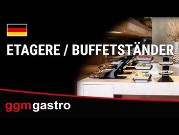 Etajer / Büfe Standı - Krom - 18 Melamin Kase Dahil - Köşeli
