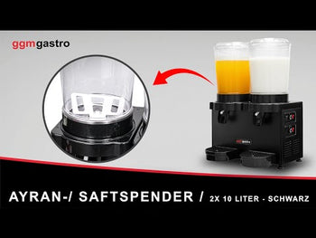 Soğuk İçecek Dispenseri - Karıştırıcılı 1 polikarbon hazne - 10L - 350W - Siyah