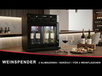 Şarap Dispenseri - 2 İklim Bölgesi - Soğutmalı - 4 Şarap Şişesi için