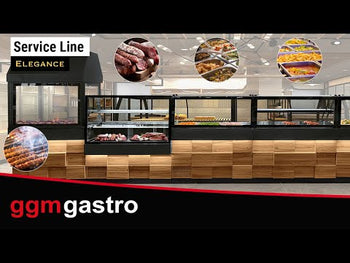 Soğutmalı Vitrin TORONTO - 1000mm - Ahşap Ön Panel - 2 Raflı - Siyah Granit Çalışma Tezgahı