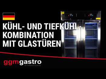 Buzdolabı & Derin Dondurucu Kombinasyon - GN 2/1 - 1400 Litre - 2 Cam Kapılı