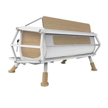 Tam Otomatik Espresso Kahve Makinesi - 2 Gruplu - Beyaz-Ahşap - Cafe Racer Custom - Sanremo