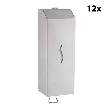 Sıvı Sabun/Köpük Dispenseri - Paslanmaz Çelik - 12 Adet - 1000 ml